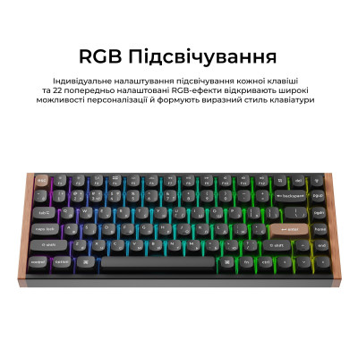 Беспроводная клавиатура Keychron K2 HE Magnetic Switch Black RGB (K2H-F1-UA)