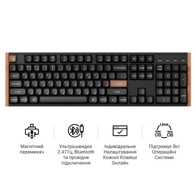 Беспроводная клавиатура Keychron K10 HE Magnetic Switch Black RGB (K10H-F1-UA)