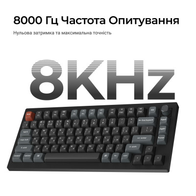 Беспроводная клавиатура Keychron V1 Ultra Keychron Red Switch Black RGB (V1U-D1-UA)
