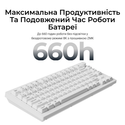 Беспроводная клавиатура Keychron V1 Ultra Keychron Red Switch White RGB (V1U-F1-UA)