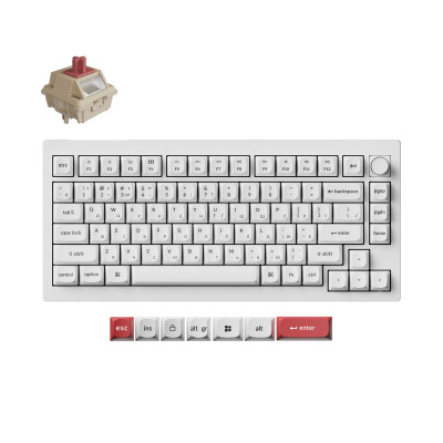 Беспроводная клавиатура Keychron V1 Ultra Keychron Red Switch White RGB (V1U-F1-UA)