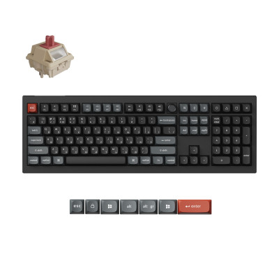 Беспроводная клавиатура Keychron V6 Ultra Keychron Red Switch Black RGB (V6U-D1-UA)