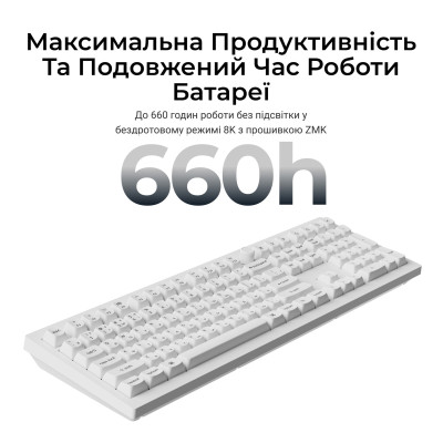 Беспроводная клавиатура Keychron V6 Ultra Keychron Red Switch White RGB (V6U-F1-UA)