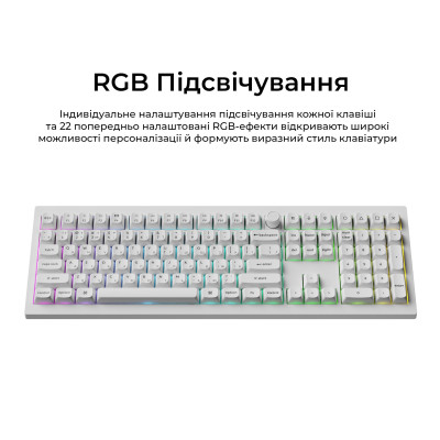 Беспроводная клавиатура Keychron V6 Ultra Keychron Red Switch White RGB (V6U-F1-UA)