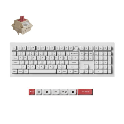 Беспроводная клавиатура Keychron V6 Ultra Keychron Red Switch White RGB (V6U-F1-UA)