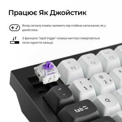 Беспроводная клавиатура Keychron Q1 HE Magnetic Switch Black RGB (Q1H-M1-UA)