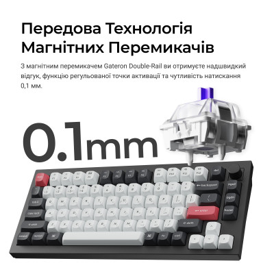 Беспроводная клавиатура Keychron Q1 HE Magnetic Switch Black RGB (Q1H-M1-UA)