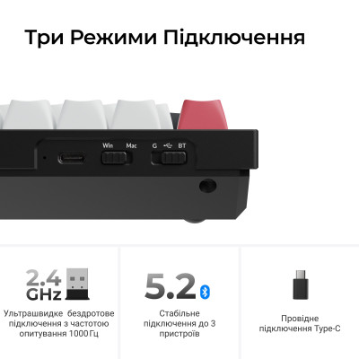Беспроводная клавиатура Keychron Q6 HE Magnetic Switch Black RGB (Q6H-M1-UA)