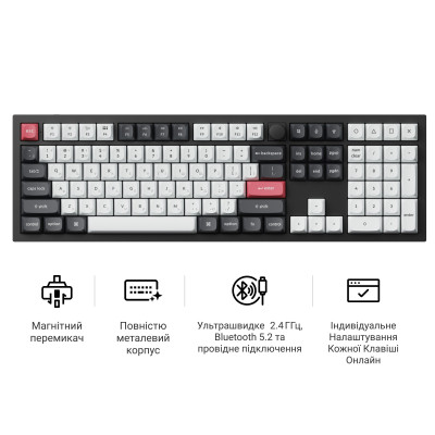 Беспроводная клавиатура Keychron Q6 HE Magnetic Switch Black RGB (Q6H-M1-UA)
