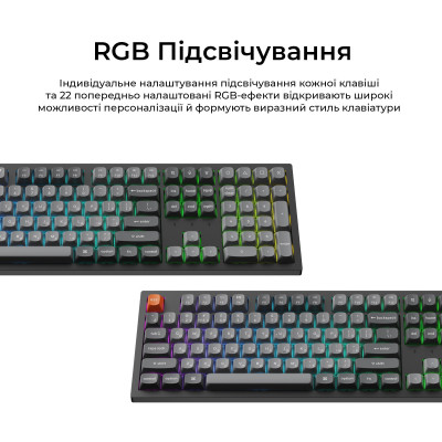 Беспроводная клавиатура Keychron K10 Max Keychron Super Banana Switch Black RGB (K10M-H4-UA)