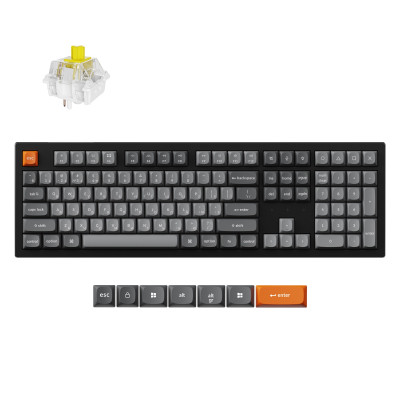 Беспроводная клавиатура Keychron K10 Max Keychron Super Banana Switch Black RGB (K10M-H4-UA)