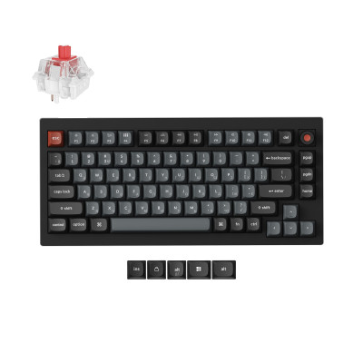 Клавиатура Keychron V1 8K Keychron Super Red Switch Black RGB (V1W-D1-UA)