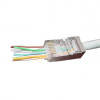 Коннектор RJ 45 Cablexpert (LC-PTF-01/100) экранированный, с позолоченными контактами, с насквозными отверстиями (100 шт/уп)