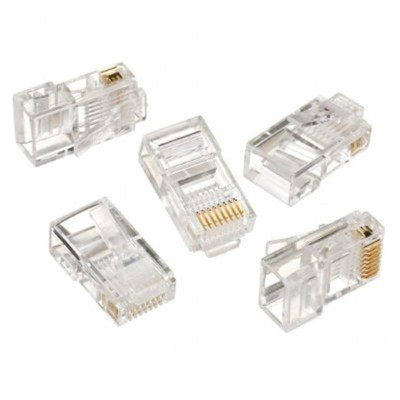 Коннектор RJ 45 Cablexpert (LC-8P8C-001/50) с позолоченными контактами (50 шт/уп)