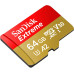 Карта пам`ятi MicroSDXC 64GB C10 UHS-I SanDisk Extreme V30 U3 R170/W80MB/s (SDSQXAH-064G-GN6AA)