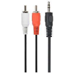 Аудіо-кабель Cablexpert 3.5 мм - 2хRCA (M/M), 2.5 м, Black (CCA-458-2.5M)