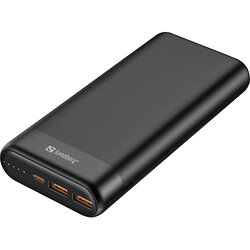 Батарея універсальна Sandberg 20000mAh, PD/65W, QC/3.0, Always-ON-Mode, +cable 100W (420-62)