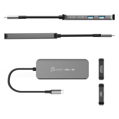 USB-хаб J5create USB-C 5-в-1 Grey (JCH453-N) USB-хаб J5create USB-C 5-в-1 Grey (JCH453-N)
