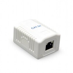 Розетка Cablexpert (NCAC-1U5E-01) RJ-45, Cat5е, внешняя, белая