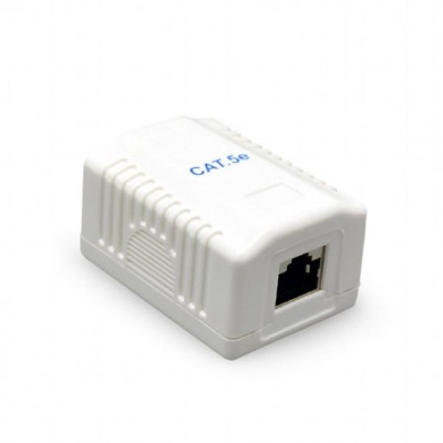 Розетка Cablexpert (NCAC-1U5E-01) RJ-45, Cat5е, внешняя, белая