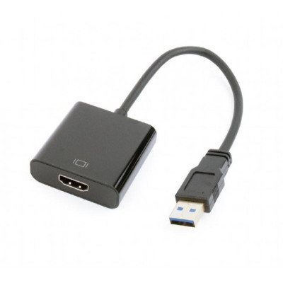 Адаптер Cablexpert (A-USB3-HDMI-02) USB3.0-HDMI, 0.15 м, чорний Адаптер Cablexpert (A-USB3-HDMI-02) USB3.0-HDMI, 0.15 м, чорний