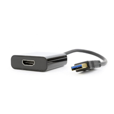 Адаптер Cablexpert (A-USB3-HDMI-02) USB3.0-HDMI, 0.15 м, чорний Адаптер Cablexpert (A-USB3-HDMI-02) USB3.0-HDMI, 0.15 м, чорний