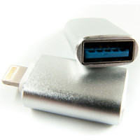 Адаптер Dengos OTG USB-Lightning Silver (ADP-016) Адаптер Dengos OTG USB-Lightning Silver (ADP-016)