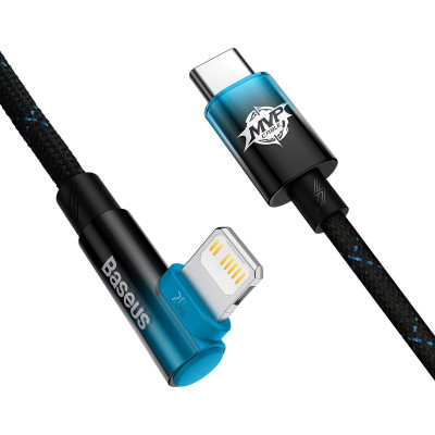Кабель Baseus MVP 2 USB Type-C - Lightning (M/M), 20W, 1 м Black/Blue (CAVP000221)