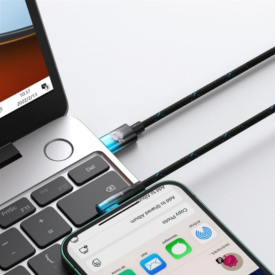 Кабель Baseus MVP 2 USB Type-C - Lightning (M/M), 20W, 1 м Black/Blue (CAVP000221)