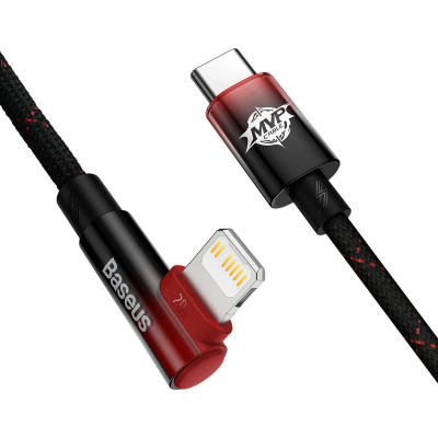 Кабель Baseus MVP 2 USB Type-C - Lightning (M/M), 20W, 1 м Black/Red (CAVP000220)