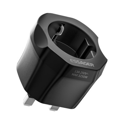Адаптер Essager EU - UK (F/M) Black (ECTZH-YCC01-Z) Адаптер Essager EU - UK (F/M) Black (ECTZH-YCC01-Z)