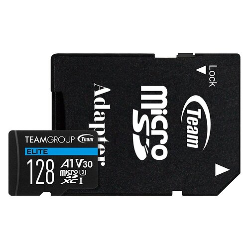 Карта памяти MicroSDXC 128GB UHS-I/U3 Class 10 Team Elite + SD-адаптер (TEAUSDX128GIV30A103)