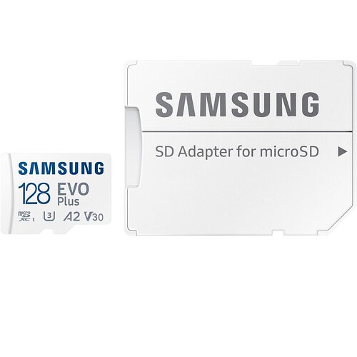 Карта памяти MicroSDXC 128GB UHS-I/U3 Class 10 Samsung Evo Plus R160MB/s + SD-адаптер (MB-MC128SA/EU)