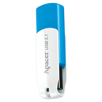 Флеш-накопичувач USB3.1 64GB Apacer AH357 Blue/White (AP64GAH357U-1)