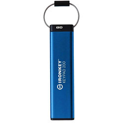 Флеш-накопичувач USB3.2 16GB Kingston IronKey Keypad 200 Type-A Blue (IKKP200/16GB)