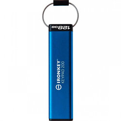 Флеш-накопичувач USB3.2 128GB Kingston IronKey Keypad 200 Type-C Blue (IKKP200C/128GB)