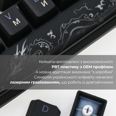 Клавиатура Ducky One 3 SF Cherry MX Red RGB UA USB Black (DKON2167ST-RUAPXCLAWSC1)