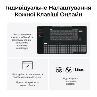 Беспроводная клавиатура Keychron C3 Max Super Red Switch Black RGB (C3M-H1-UA)