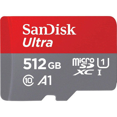 Карта памяти MicroSDXC 512GB UHS-I Class 10 SanDisk Ultra A1 R150MB/s + SD-адаптер (SDSQUAC-512G-GN6MA) Карта памяти MicroSDXC 512GB UHS-I Class 10 SanDisk Ultra A1 R150MB/s + SD-адаптер (SDSQUAC-512G-GN6MA)