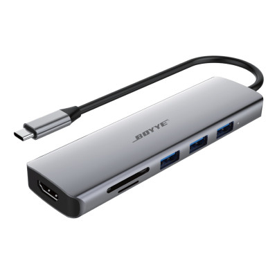 USB-хаб Boyye UC-602 USB Type-C 6-в-1 USB-хаб Boyye UC-602 USB Type-C 6-в-1
