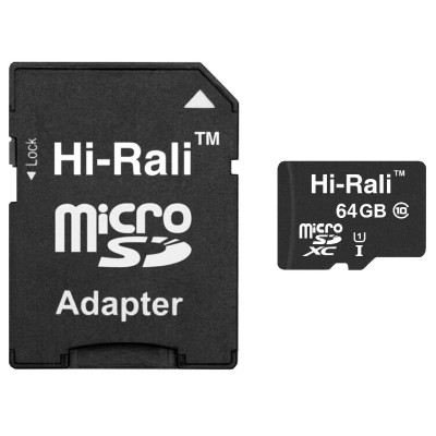 Карта памяти MicroSDXC 64GB Class 10 Hi-Rali + SD-adapter (HI-64GBSDCL10-01) Карта памяти MicroSDXC 64GB Class 10 Hi-Rali + SD-adapter (HI-64GBSDCL10-01)