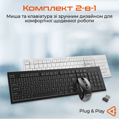 Комплект (клавиатура, мышь) беспроводной Meetion C4120 Little Black (MT-C4120LITTLE-A-RUA) Комплект (клавиатура, мышь) беспроводной Meetion C4120 Little Black (MT-C4120LITTLE-A-RUA)