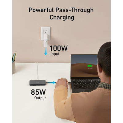 USB-хаб Anker USB-C 8-в-1 Black (A83830A2) USB-хаб Anker USB-C 8-в-1 Black (A83830A2)