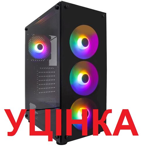 Корпус 1stPlayer V3-B-BK-4F1 Black без БЖ