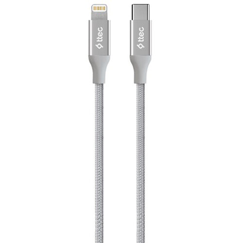 Кабель Ttec AlumiCable USB Type-C - Lightning (M/M), 1.5 м, Silver (2DK41G)