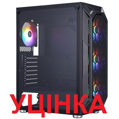Корпус 1stPlayer X6-4F1 Black 600W (X6-BK-4F1-PS-600FK-EU)