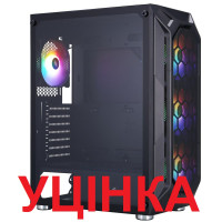 Корпус 1stPlayer X6-4F1 Black 600W (X6-BK-4F1-PS-600FK-EU)