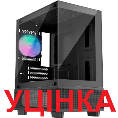 Корпус 1stPlayer Mi2-A-BK-2F7R-1F7 Black без БЖ