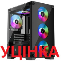 Корпус 1stPlayer X2-M-BK-4F1 Black без БЖ