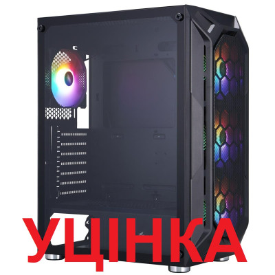 Корпус 1stPlayer X6-4F1 Black 600W (X6-BK-4F1-PS-600FK-EU)